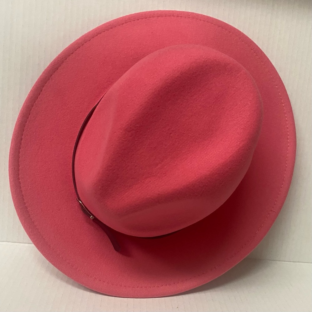 Women’s Pink Felt Fedora Hat